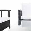 Safavieh Reslor 4-Piece Polyester Fabric/Foam Living Set in Black/White Cushion