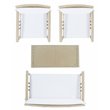 Safavieh Reslor 4-Piece Polyester Fabric/Foam Living Set in Beige/White Cushion