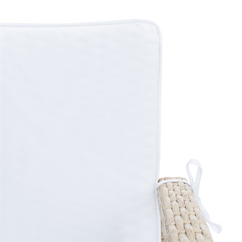 Safavieh Reslor 4-Piece Polyester Fabric/Foam Living Set in Beige/White Cushion