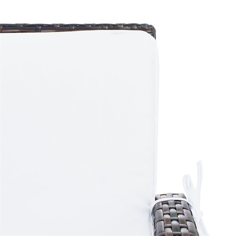 Safavieh Reslor 4-Piece Polyester Fabric/Foam Living Set in Brown/White Cushion