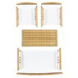 Safavieh Reslor 4-Piece Fabric/Foam Living Set in Natural/White Cushion