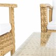 Safavieh Reslor 4-Piece Fabric/Foam Living Set in Natural/White Cushion