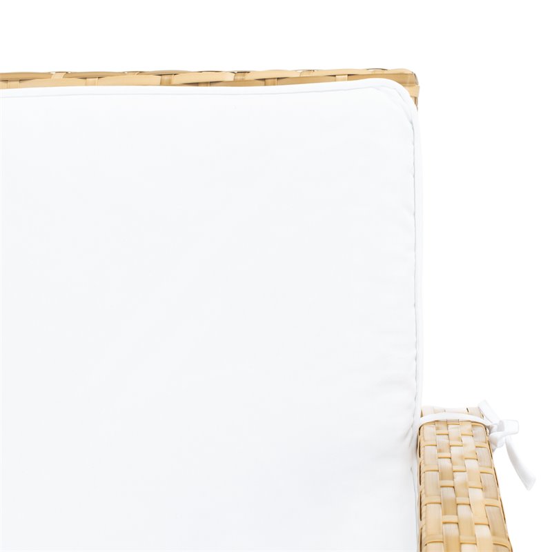 Safavieh Reslor 4-Piece Fabric/Foam Living Set in Natural/White Cushion