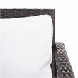 Safavieh Garnen 4-Piece Polyester Fabric/Foam Living Set in Brown/White Cushion
