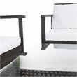 Safavieh Garnen 4-Piece Polyester Fabric/Foam Living Set in Brown/White Cushion