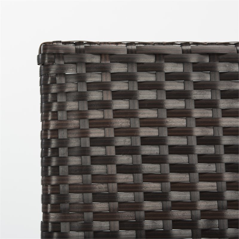 Safavieh Mattia 4-Piece Wood Outdoor Lounge Set in Brown and Beige