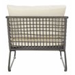 Safavieh Benjin 4-Piece Rattan/Polyester Outdoor Living Set in Gray/White