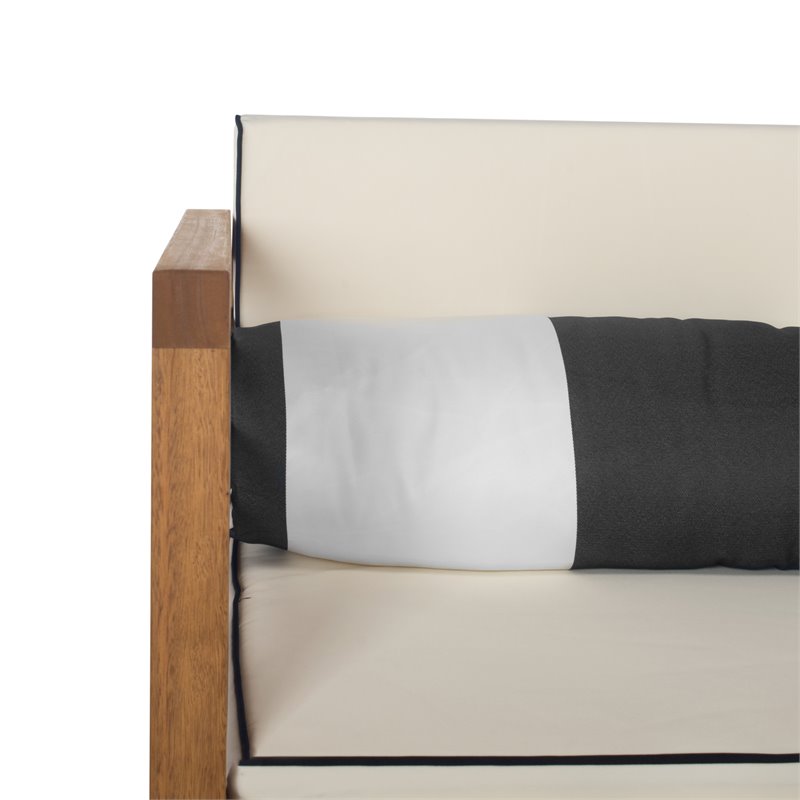 Safavieh Alda 4-Piece Eucalyptus Wood Outdoor Set in Teak Brown and Beige