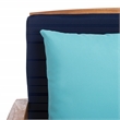 Safavieh Fontana Wood 4 Pc Outdoor Set in Natural / Navy