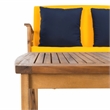 Safavieh Fontana Wood 4 Pc Outdoor Set in Natural / Yellow