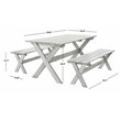 Safavieh Marina 3-Piece Acacia Wood Outdoor Set in Distressed Gray