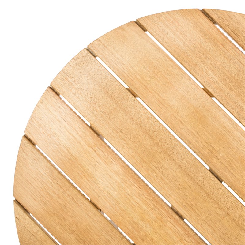 Safavieh Bruna 3-Piece Eucalyptus Wood Outdoor Bistro Set in Natural