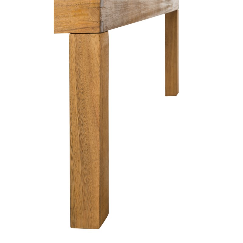 Safavieh Dario 3-Piece Eucalyptus Wood Dining Set with 2 Benches in Natural