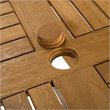 Safavieh Chante 5-Piece Round Eucalyptus Wood Table in Teak Natural