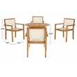 Safavieh Chante 5-Piece Round Eucalyptus Wood Table in Teak Natural