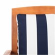 Safavieh Pate 3-Piece Wood/Polyester Bistro Set in Natural/White/Navy