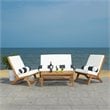 Safavieh Chaston 4-Piece Eucalyptus Wood/Polyester Living Set in Natural/Beige