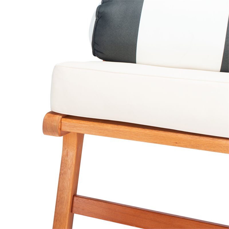 Safavieh Chaston 4-Piece Eucalyptus Wood/Polyester Living Set in Natural/Beige