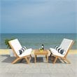 Safavieh Chaston 4-Piece Eucalyptus Wood/Polyester Living Set in Natural/Beige