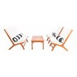 Safavieh Chaston 4-Piece Eucalyptus Wood/Polyester Living Set in Natural/Beige