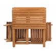 Safavieh Walten 3-Piece Teak/Wood Bistro Set with Flower Shelf in Natural