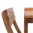 Safavieh Walten 3-Piece Teak/Wood Bistro Set with Flower Shelf in Natural