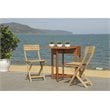 Safavieh Walten 3-Piece Teak/Wood Bistro Set with Flower Shelf in Natural