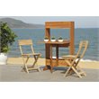 Safavieh Barley 3-Piece Teak/Wood Bistro Set with Flower Shelf in Natural