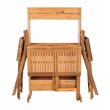 Safavieh Barley 3-Piece Teak/Wood Bistro Set with Flower Shelf in Natural
