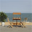 Safavieh Barley 3-Piece Teak/Wood Bistro Set with Flower Shelf in Natural