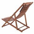 Safavieh Rendi Wood/Polyester Relax Chairs w/ Pillow in Natural/Navy (Set of 2)