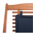 Safavieh Rendi Wood/Polyester Relax Chairs w/ Pillow in Natural/Navy (Set of 2)