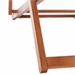 Safavieh Rendi Wood/Polyester Relax Chairs w/ Pillow in Natural/Navy (Set of 2)
