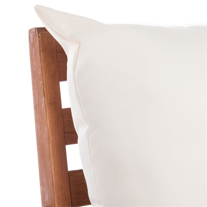 Safavieh Deacon 4-PieceWood/Polyester Outdoor Living Set in Natural/Beige