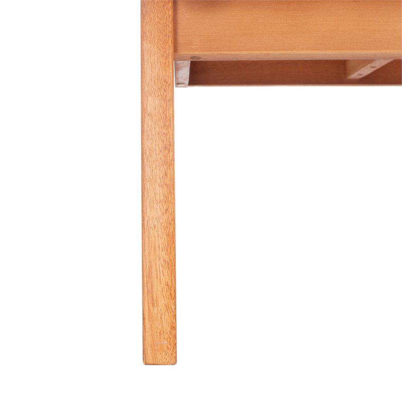 Safavieh Deacon 4-Pc Wood/Polyester Outdoor Living Set in Natural/Navy Mosaic