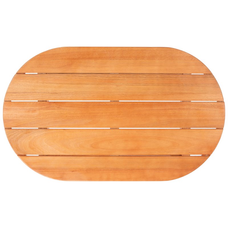 Safavieh Deacon 4-Pc Wood/Polyester Outdoor Living Set in Natural/Navy Striped