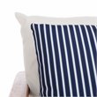 Safavieh Deacon 4-Pc Wood/Polyester Outdoor Living Set in Natural/Navy Striped