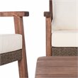 Safavieh Reid 4-Pc Wood/Polyester Outdoor Living Set in Gray Wash/Natural