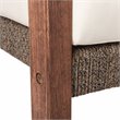 Safavieh Reid 4-Pc Wood/Polyester Outdoor Living Set in Gray Wash/Natural
