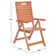 Safavieh Rence Eucalyptus Wood Outdoor Folding Chair in Natural (Set of 2)