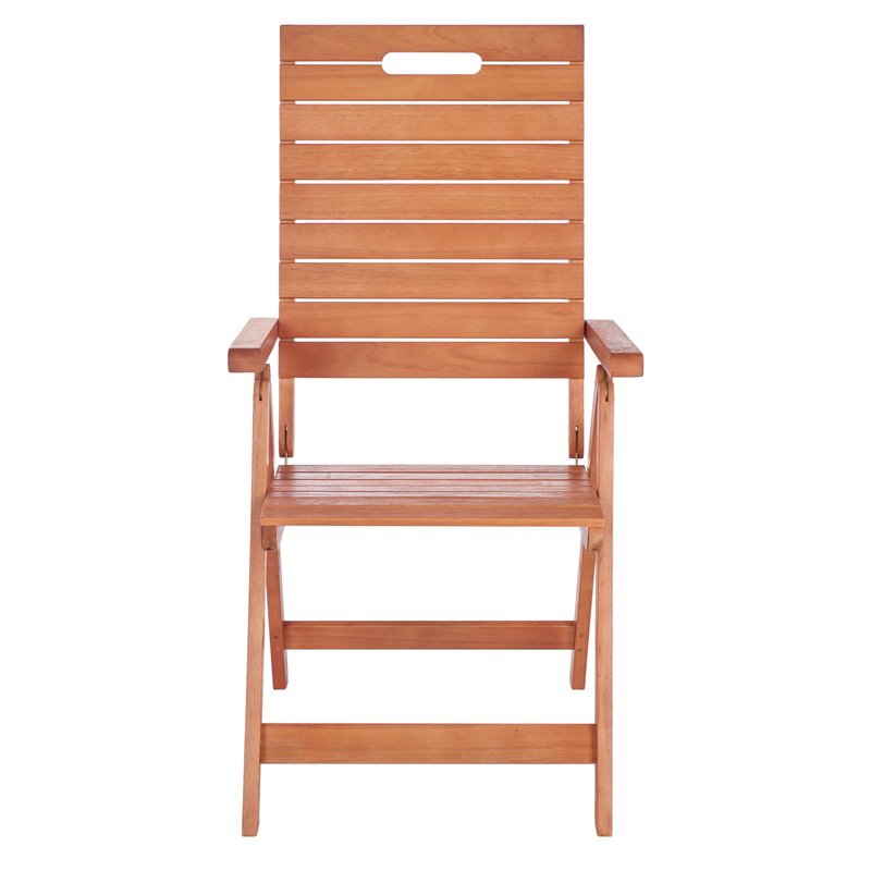 Safavieh Rence Eucalyptus Wood Outdoor Folding Chair in Natural (Set of 2)