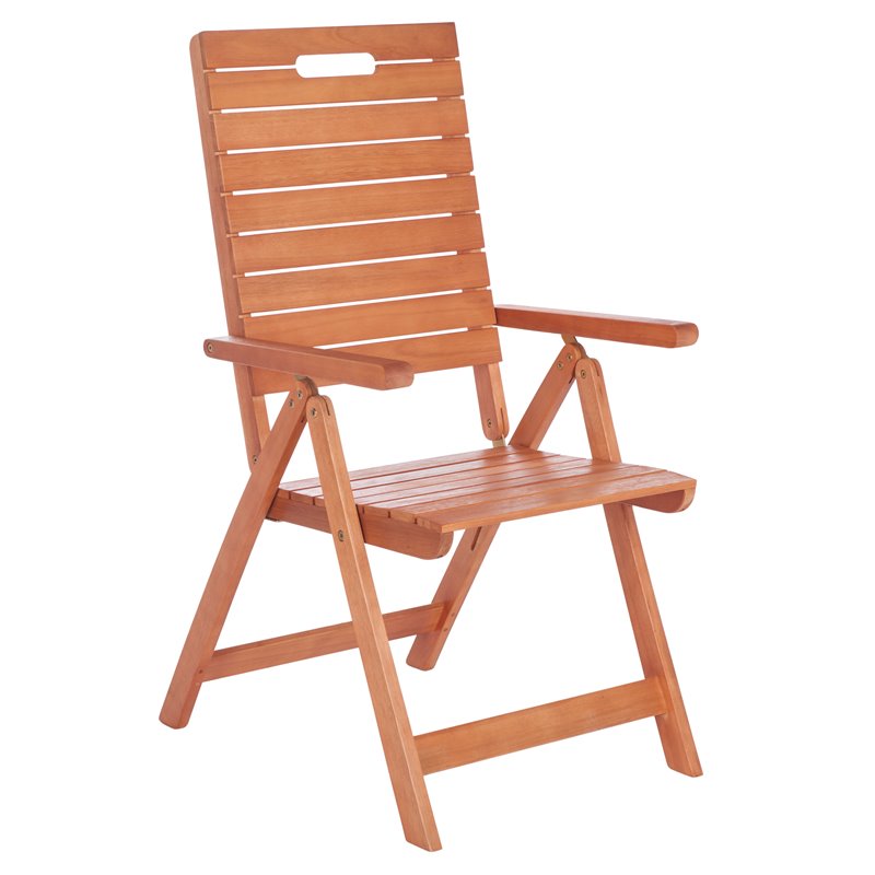 Safavieh Rence Eucalyptus Wood Outdoor Folding Chair in Natural (Set of 2)