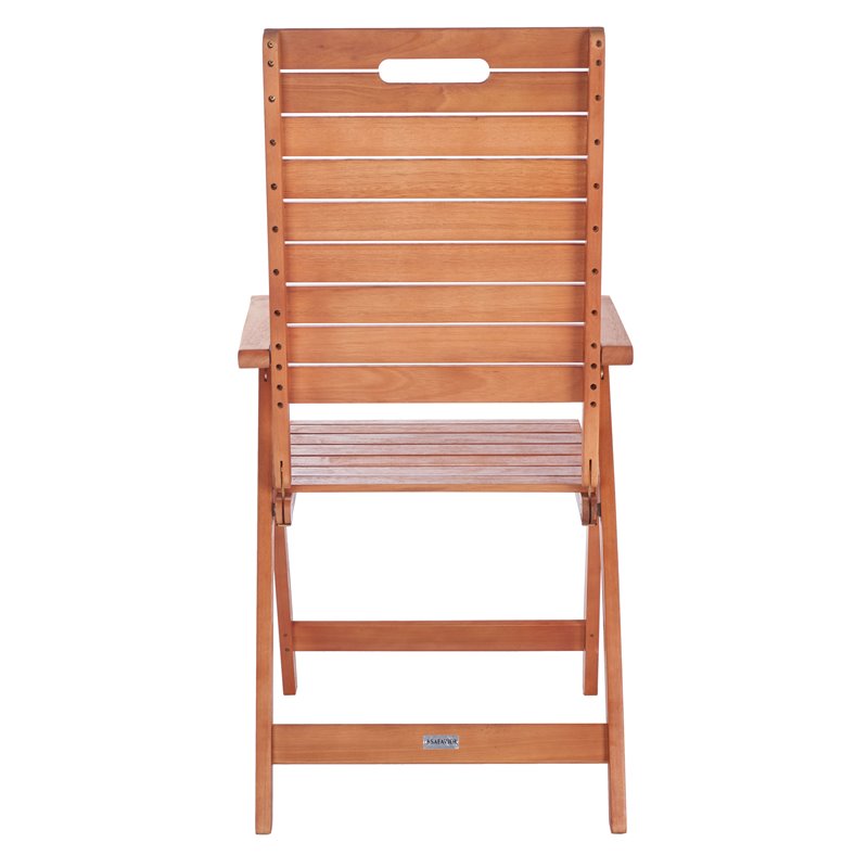 Safavieh Rence Eucalyptus Wood Outdoor Folding Chair in Natural (Set of 2)