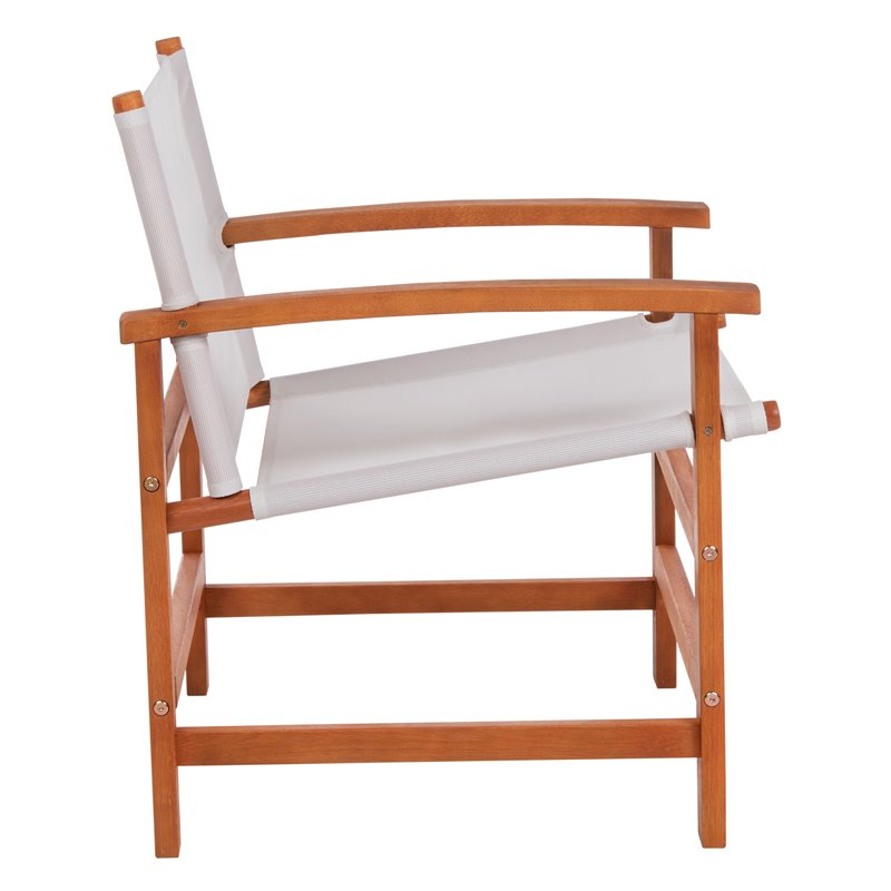 Safavieh Mardin 5-Piece Eucalyptus Wood Outdoor Dining Set in Natural/Beige