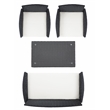 Safavieh Bandele 4-Piece Polyester Wicker/Steel Living Set in Black/White