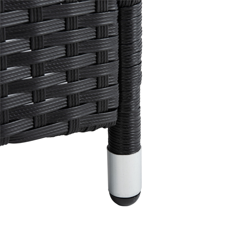 Safavieh Bandele 4-Piece Polyester Wicker/Steel Living Set in Black/White