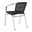 Safavieh Wrangell Rattan Indoor/Outdoor Stackable Arm Chairs in Black (Set of 2)