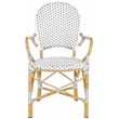 Safavieh Hooper Rattan Indoor/Outdoor Arm Chairs in Gray and White (Set of 2)
