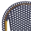 Safavieh Salcha Rattan Indoor/Outdoor Side Chairs in Navy/White (Set of 2)