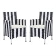 Safavieh Kendrick Rattan Chairs in Black and White (Set of 2)